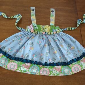 Matilda Jane Trunk Show No Knot Dress It's A Wonderful Parade Girls Size 18M